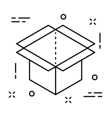 Kutu vektör simgesini aç