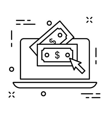 online kazanç vektör simgesi