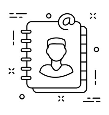 Telefon rehberi vektör simgesi