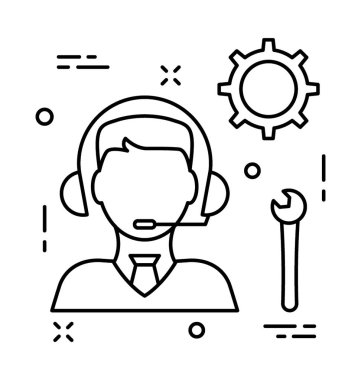 Teknik Servis vektör simgesi