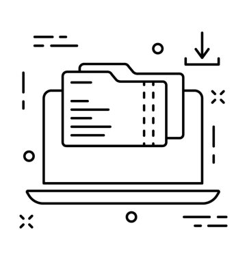 Klasör İndiriyor vektör simgesi