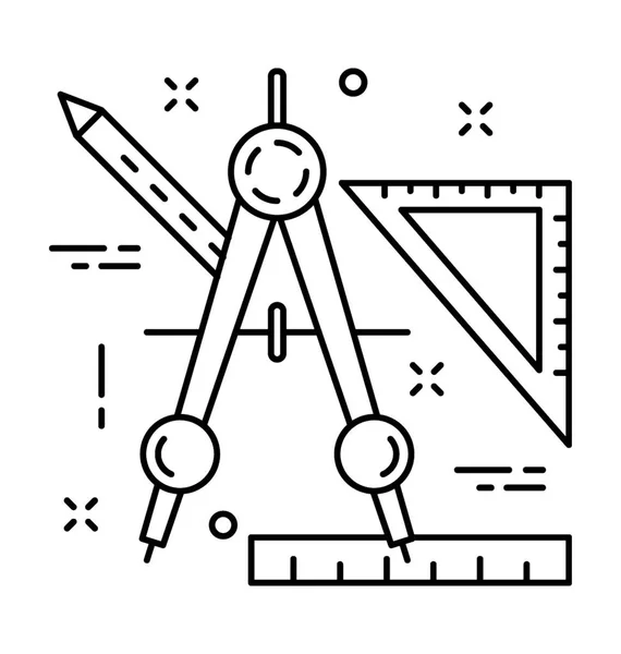 Geometrii Linii Wektor Ikona — Wektor stockowy