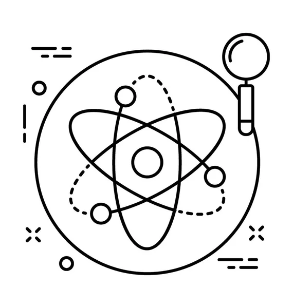 Atom Satırı Vektör Simgesi — Stok Vektör