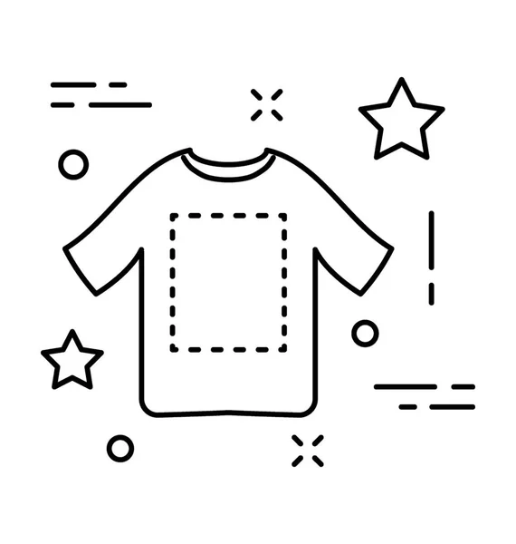 Línea Camisa Vector Icono — Vector de stock