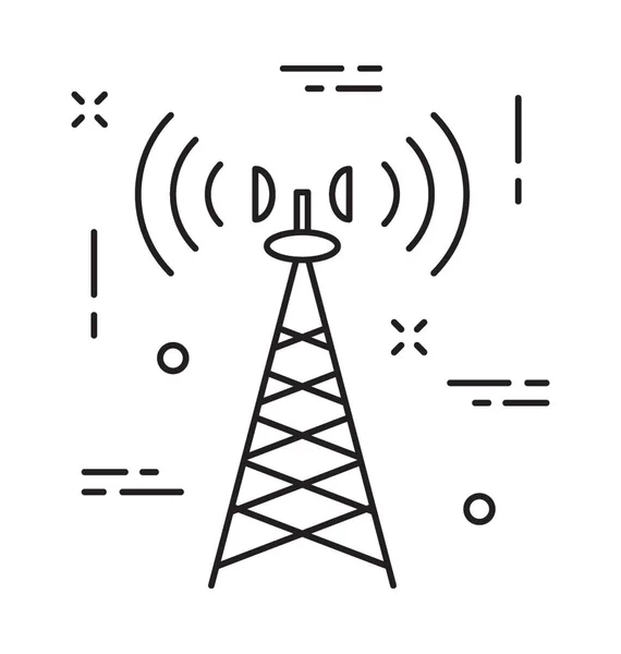 Wifi Torre Vector Icono — Archivo Imágenes Vectoriales