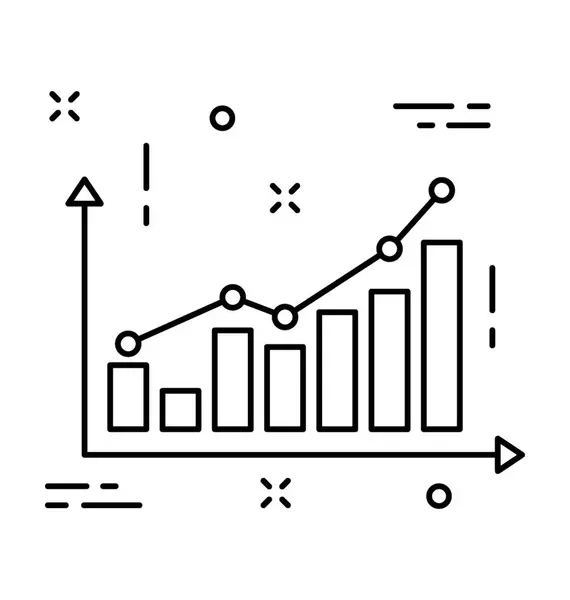 Büyüme Grafik Vektör Simgesi — Stok Vektör