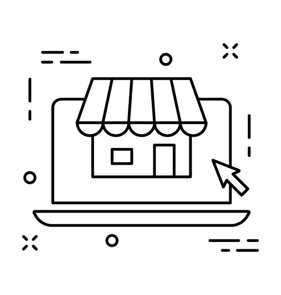 Online Shop Vektorsymbol — Stockvektor