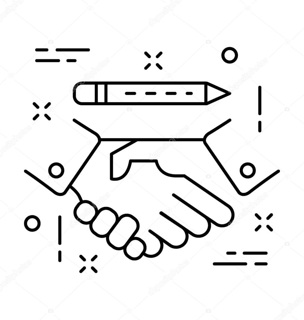Partnership Line Vector Icon