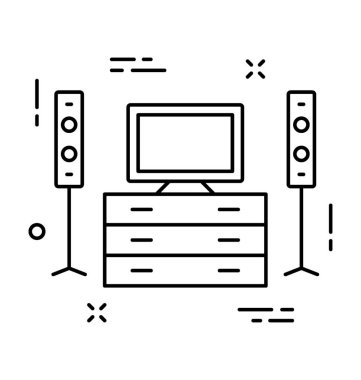 Müzik sistemi vektör simgesi