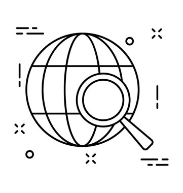 Internet arama vektör simgesi 