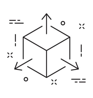 Küp satırı vektör simgesi