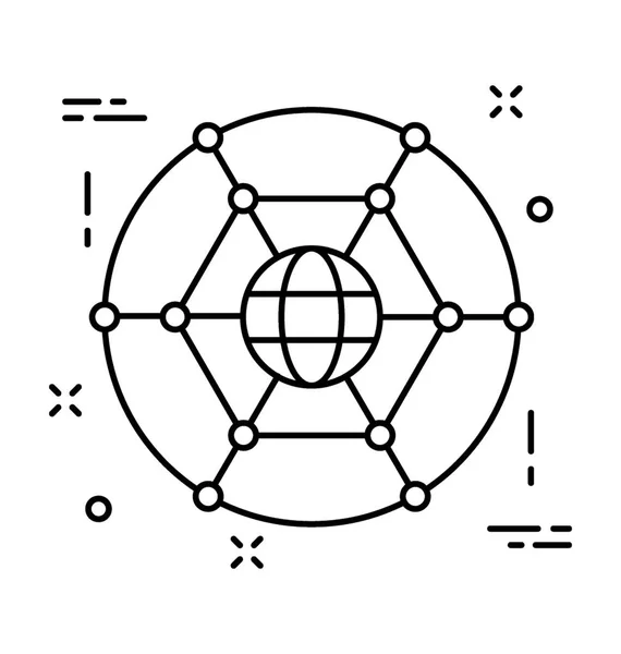 Иконка Глобального Вектора Сети — стоковый вектор