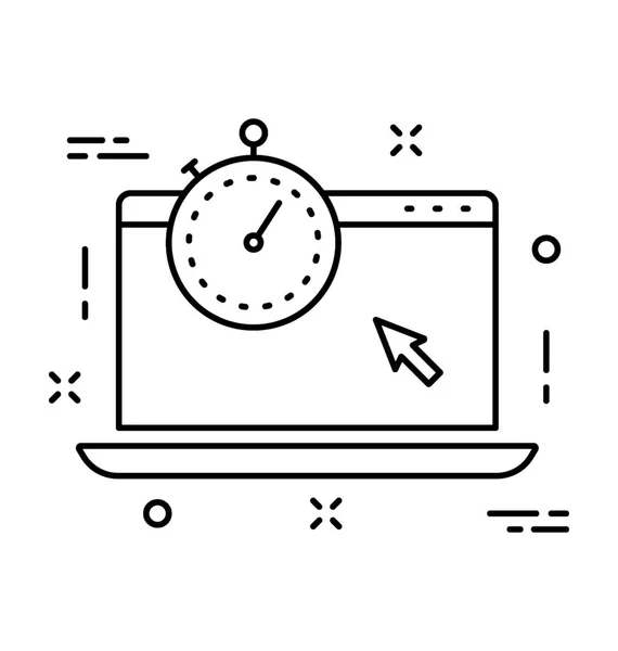 Laptop Speed Vector Icon — Stock Vector