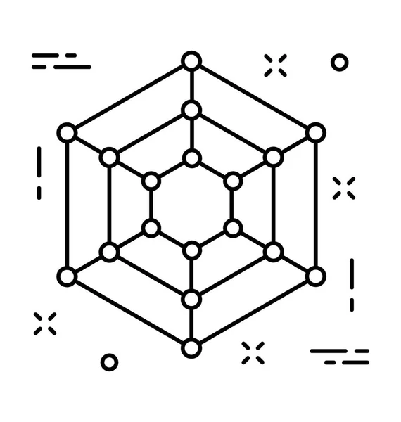 Networking Lijn Vector Icon — Stockvector