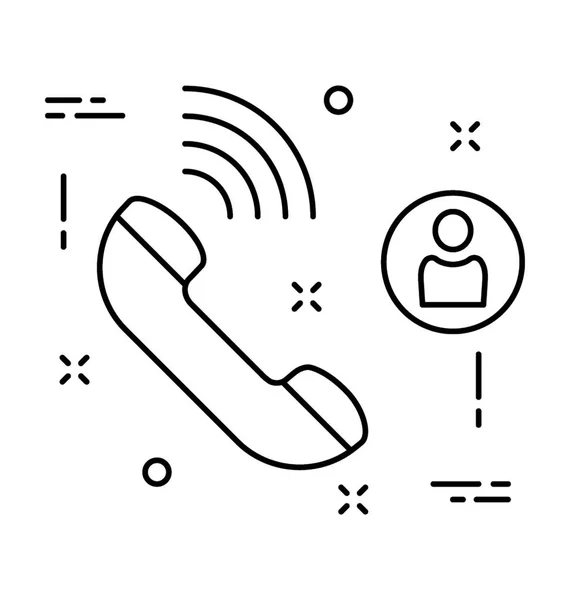 Call Line Vector Icon — Stock Vector