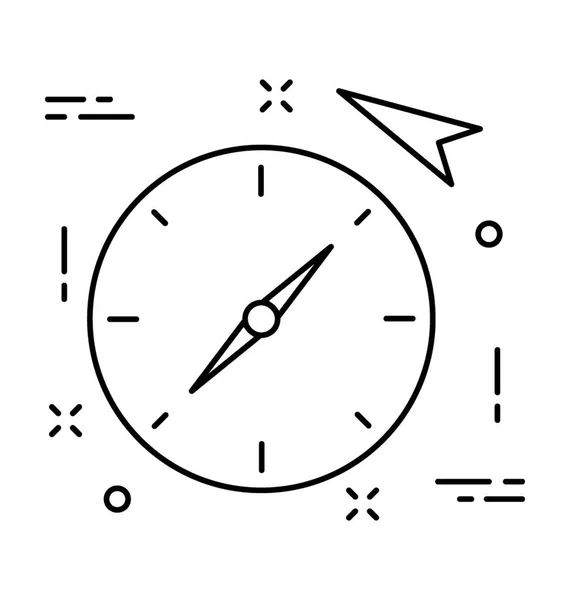 Compass Line Vector Icon — Stock Vector