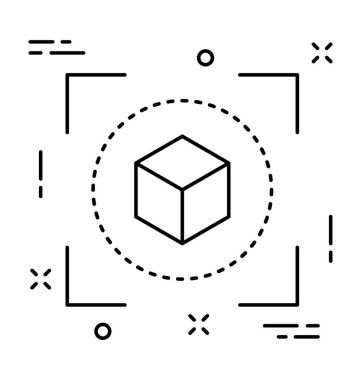 Küp satırı vektör simgesi