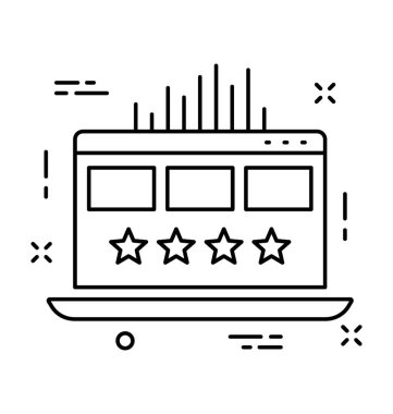 Web sıralaması vektör simgesi