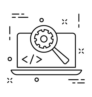 Web geliştirme vektör simgesi