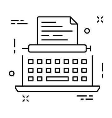 Türü yazar vektör simgesi