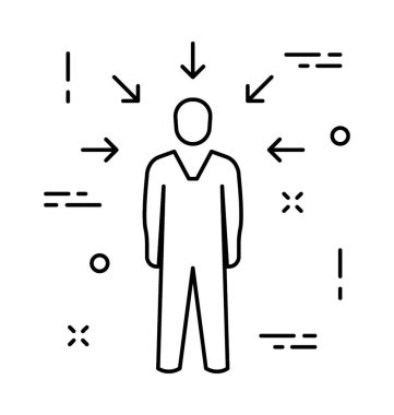 Yöneticisi çizgi vektör simgesi