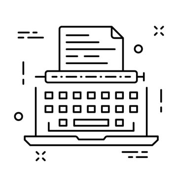 Türü yazar vektör simgesi