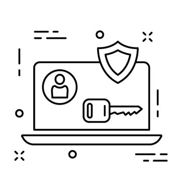 Parola satırı vektör simgesi