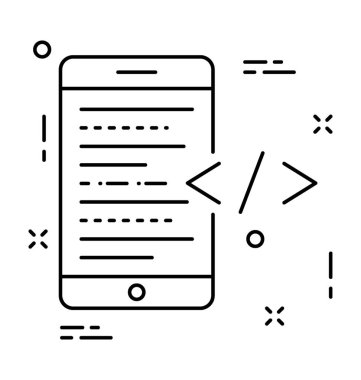 App geliştirme vektör simgesi 