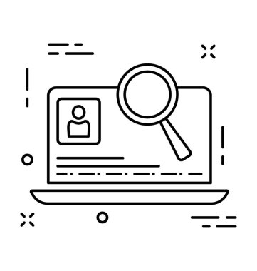 Arama aday vektör simgesi