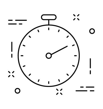 Dur izle çizgi vektör simgesi