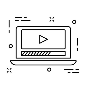 Video akış vektör simgesi