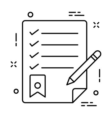 Liste vektör simgesini kontrol et 