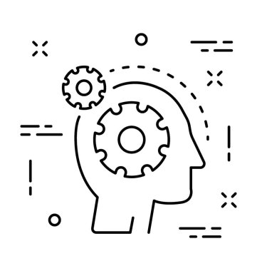 Düşünme satırı vektör simgesi