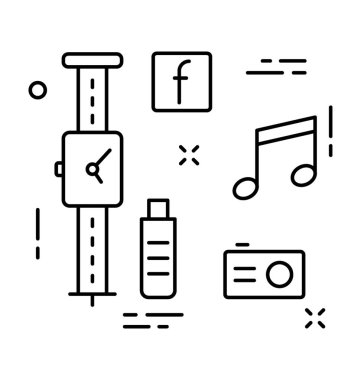 Ortam çizgi vektör simgesi