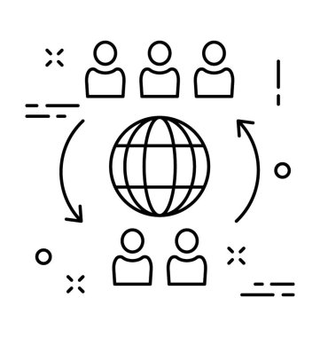 Sosyal ağ vektör simgesi