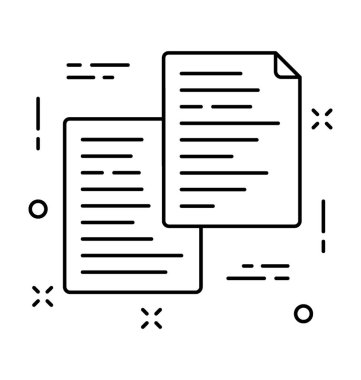 belge satır vektör simgesi