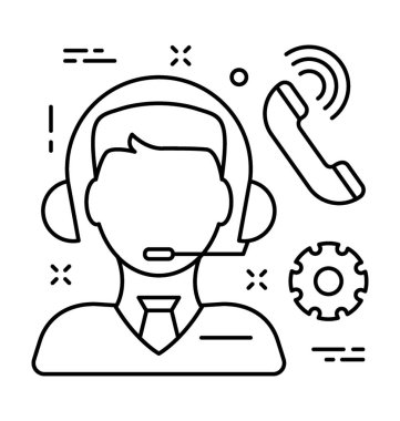 Müşteri servisi vektör simgesi 