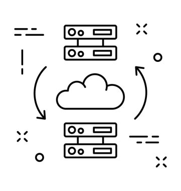 bulut depolama vektörü simgesi