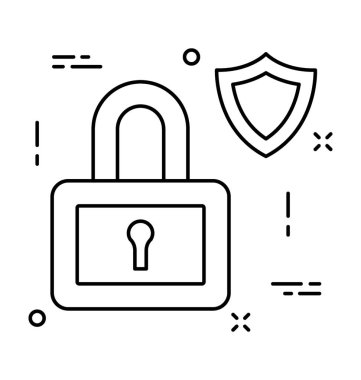 güvenlik çizgisi vektör simgesi