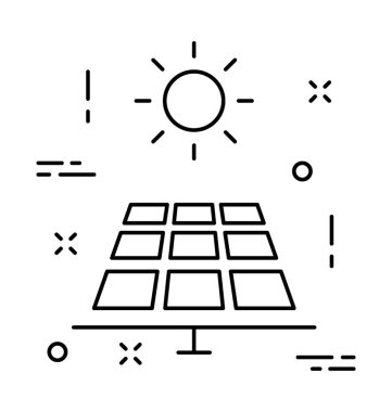 solar panel vektör simgesi