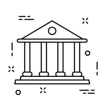 banka satırı vektör simgesi