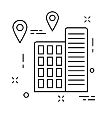 konum satırı vektör simgesi