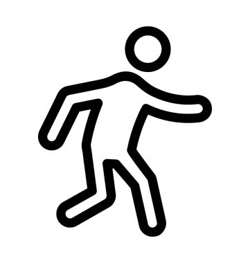 Runner çizgi vektör simgesi