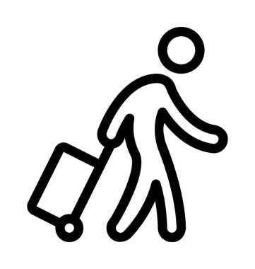 Yolcu satırı vektör simgesi