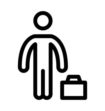 Yolcu satırı vektör simgesi