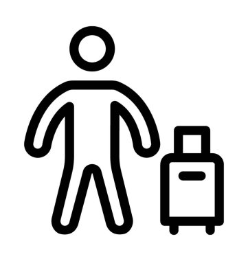 Yolcu satırı vektör simgesi