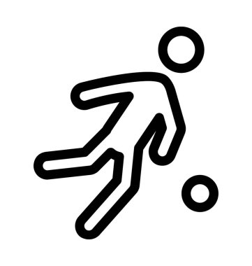 Futbol oyuncusu vektör simgesi 