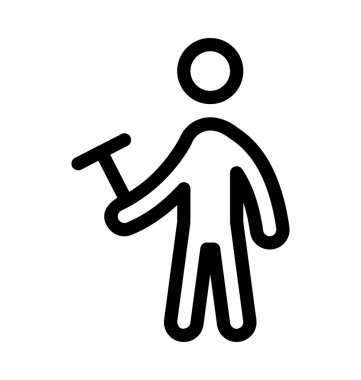 Kapıcı satırı vektör simgesi 