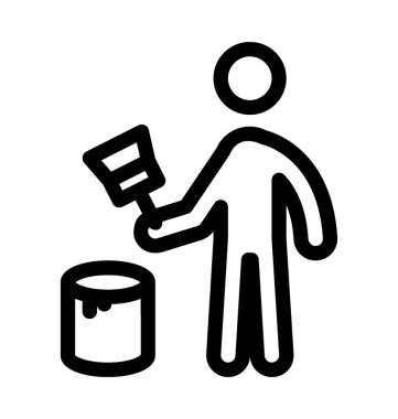 Ressam satırı vektör simgesi 