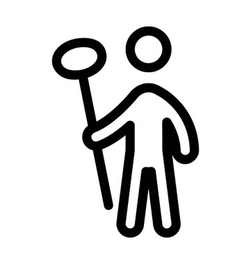 Kapıcı satırı vektör simgesi 